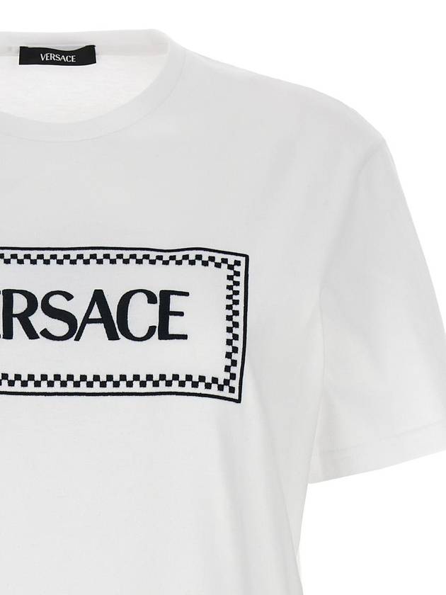 short sleeve t-shirt 1011882 1A08573 2W020 BIANCO NERO - VERSACE - BALAAN 4