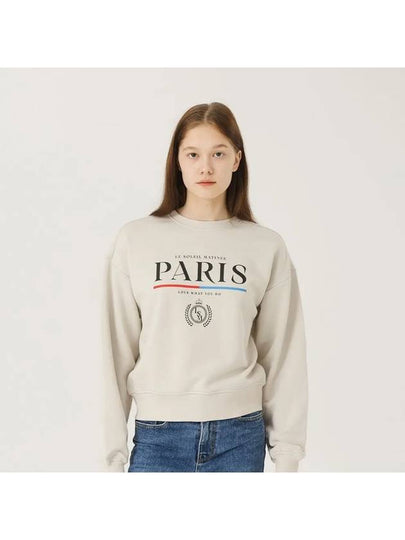 Brushed Options Standard Classic Paris Sweat Shirts GREIGE - LE SOLEIL MATINEE - BALAAN 2