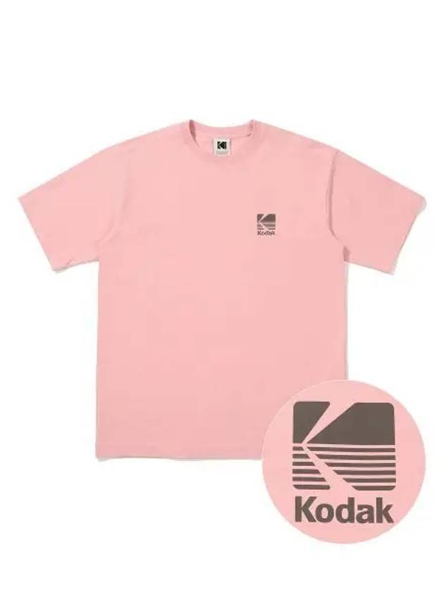 KODAK Big Logo Semi Overfit Short Sleeve T Shirt PINK - KODO - BALAAN 1