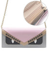 Monster Chain Long Wallet Pink Grey - FENDI - BALAAN 2