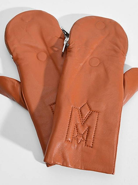 TYRESA Shearling mitten leather gloves camel COGNAC - MACKAGE - BALAAN 2