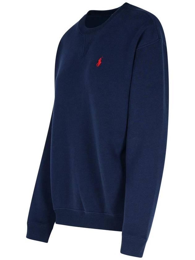 Embroidered Logo Cotton Sweatshirt Navy - POLO RALPH LAUREN - BALAAN 3