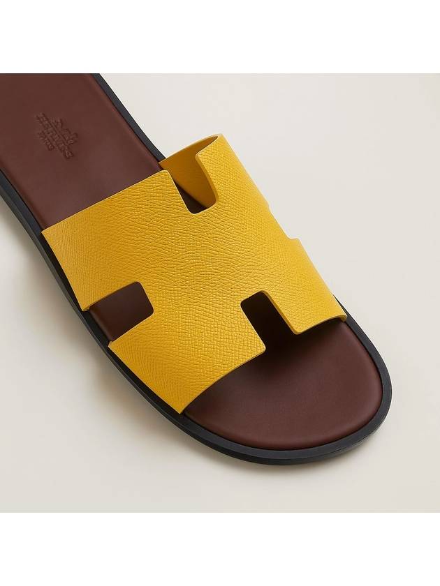 Izmir Sandals Calfskin Yellow Multi - HERMES - BALAAN 4