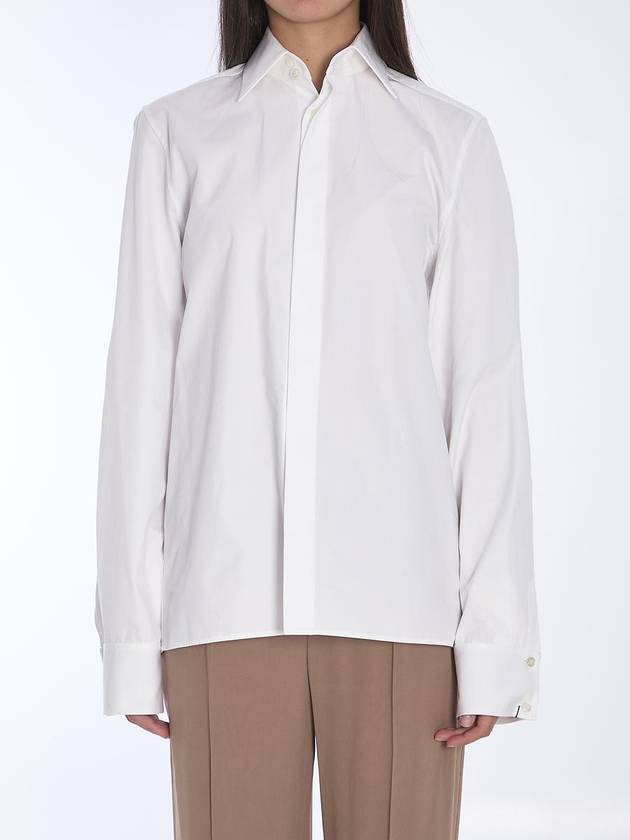 Cotton Poplin Shirt - SAINT LAURENT - BALAAN 1