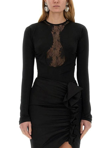 Nina Ricci Top With Lace Insert - NINA RICCI - BALAAN 1