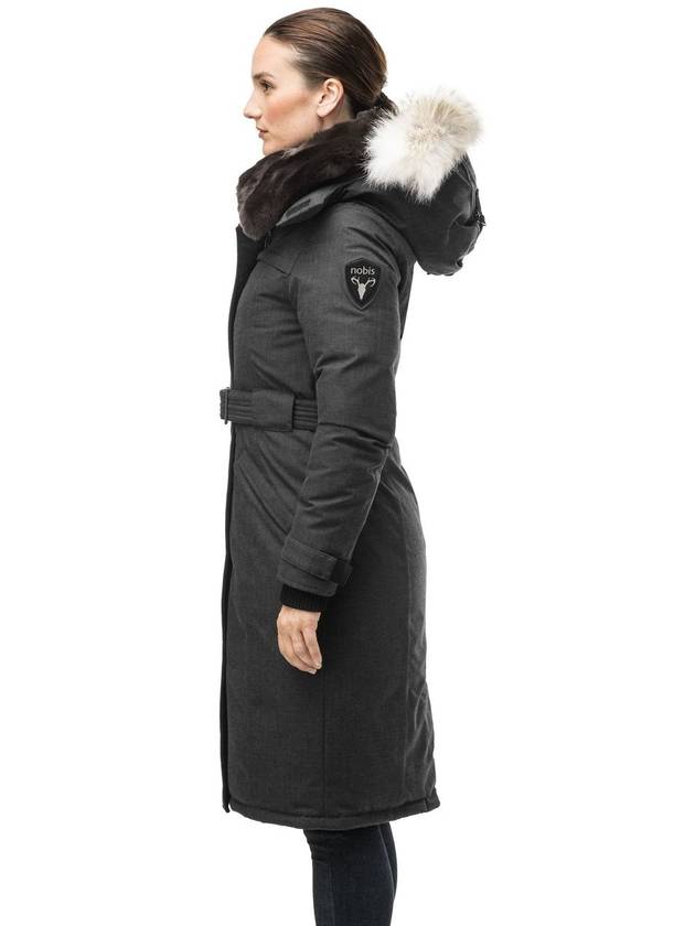 Women's Shera Hooded Long Parka Black - NOBIS - BALAAN 3