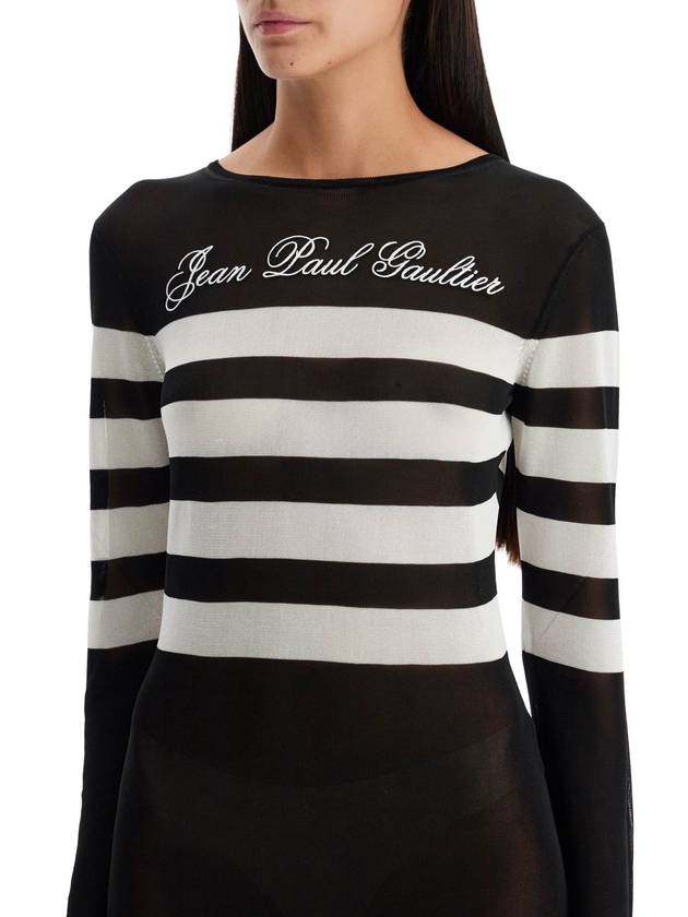 "signature striped knit sailor dress" - JEAN PAUL GAULTIER - BALAAN 4