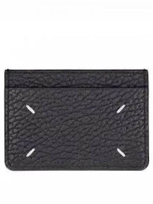 Grain Leather Stitch Card Wallet Black - MAISON MARGIELA - BALAAN 2