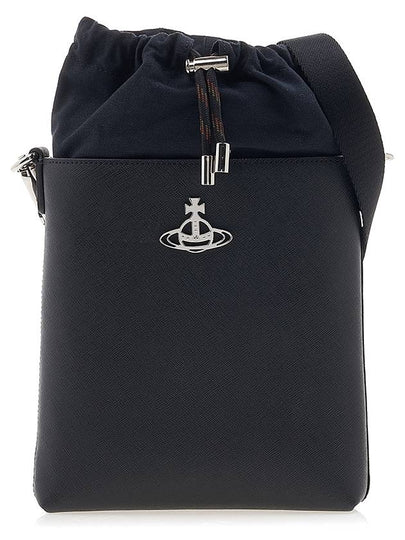 Saffiano Drawstring Cross Bag Black - VIVIENNE WESTWOOD - BALAAN 2