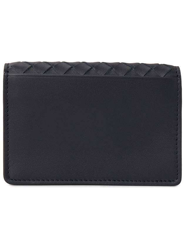 Intrecciato Flap Business Card Wallet Navy - BOTTEGA VENETA - BALAAN 3