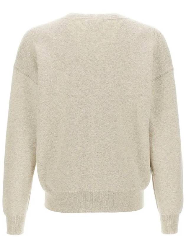 Atlee Logo Knit Top Light Grey - ISABEL MARANT - BALAAN 4