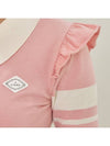 golf wear shoulder frill knit zip up Pink - J JANE - BALAAN 7