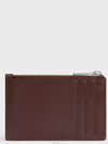 Zipped card holder Triomphe embossed satin calfskin chestnut - CELINE - BALAAN 5