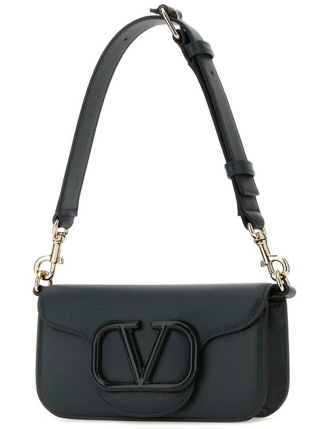 V Logo Signature Leather Shoulder Bag Green - VALENTINO - BALAAN 3