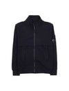 Lens Wappen Zip-Up Jacket Black - CP COMPANY - BALAAN 1