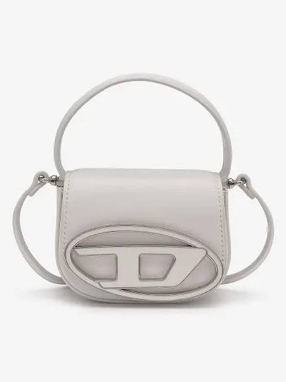 1DR Round Logo Leather Mini Shoulder Bag White - DIESEL - BALAAN 2