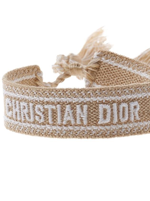 Embroidered Logo Bracelet Set Beige - DIOR - BALAAN 7