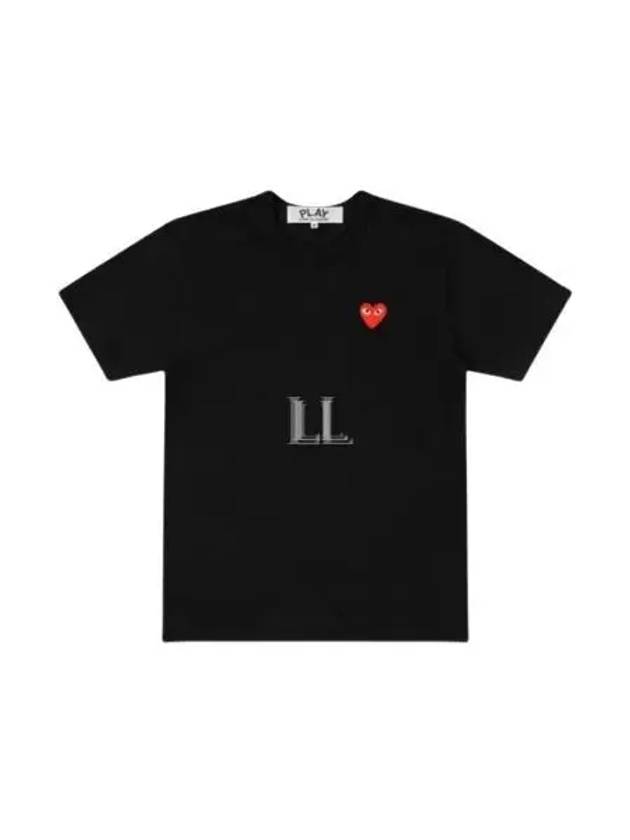 Red Heart Short Sleeve T-Shirt P1 T107 1 Black - COMME DES GARCONS - BALAAN 2