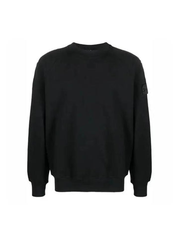 Shadow Logo Crew Neck Cotton Sweatshirt Black - STONE ISLAND - BALAAN 1