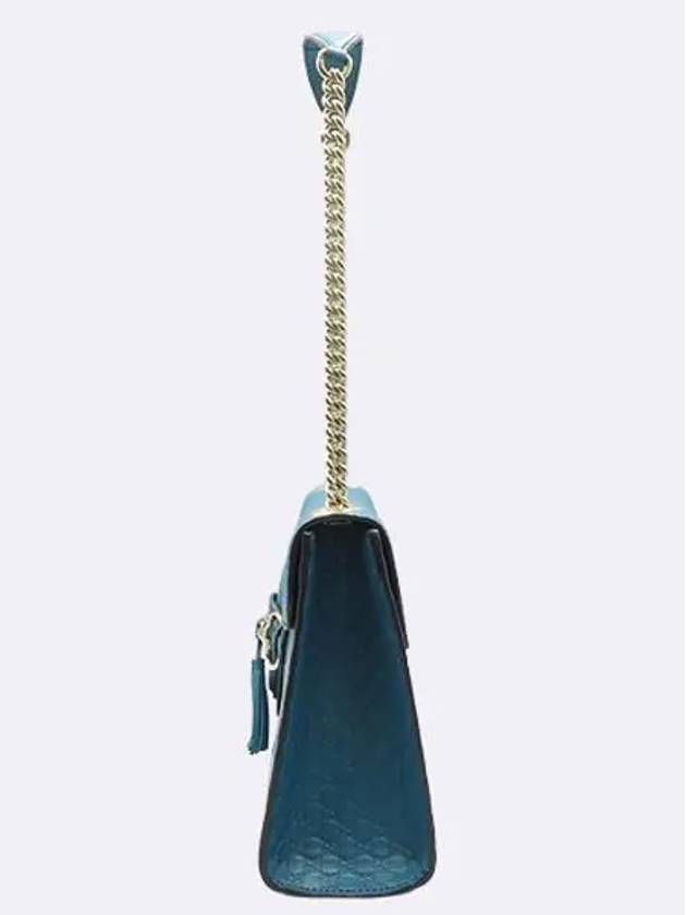 449635 GG Logo Cima Leather Horsebit Tassel Detail Emily Shoulder Bag - GUCCI - BALAAN 3