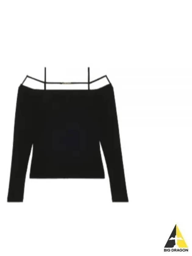 Women's Sierra Signature Long Sleeve T-Shirt Black - JACQUEMUS - BALAAN 2