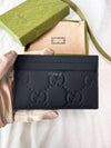 GG Supreme Rectangular Card Wallet Black - GUCCI - BALAAN 5