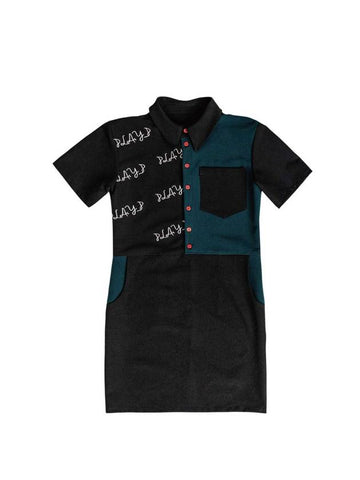 Ashura Logo Shirt Short Dress Black - PLA.Y_P - BALAAN 1