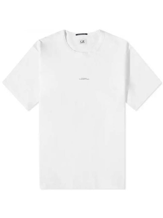 Metropolis Center Logo Short Sleeve T-Shirt White - CP COMPANY - BALAAN 1