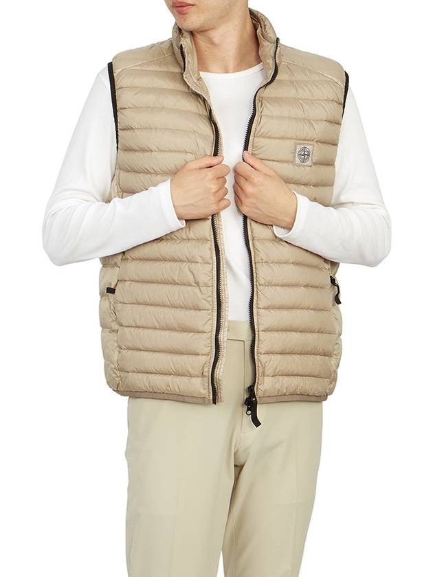 Loom Woven Chambers Recycled Nylon Down Padding Vest Dove Grey - STONE ISLAND - BALAAN 7