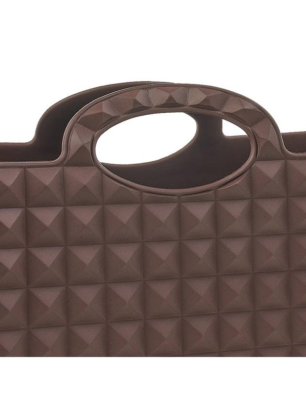 Le Troisieme Stud Pattern Rubber Tote Bag Brown - VALENTINO - BALAAN 9