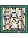 Fantaisie D'Etriers 90 Scarf Green - HERMES - BALAAN 1