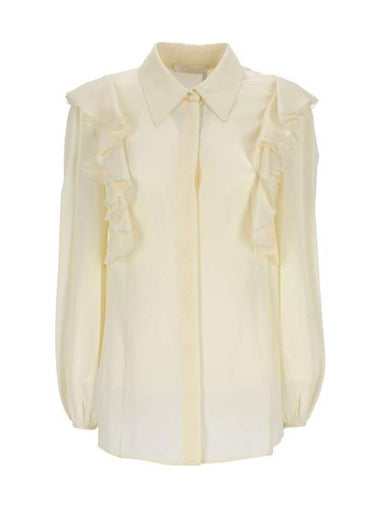 Ruffles Shirt Coconut Milk - CHLOE - BALAAN 1