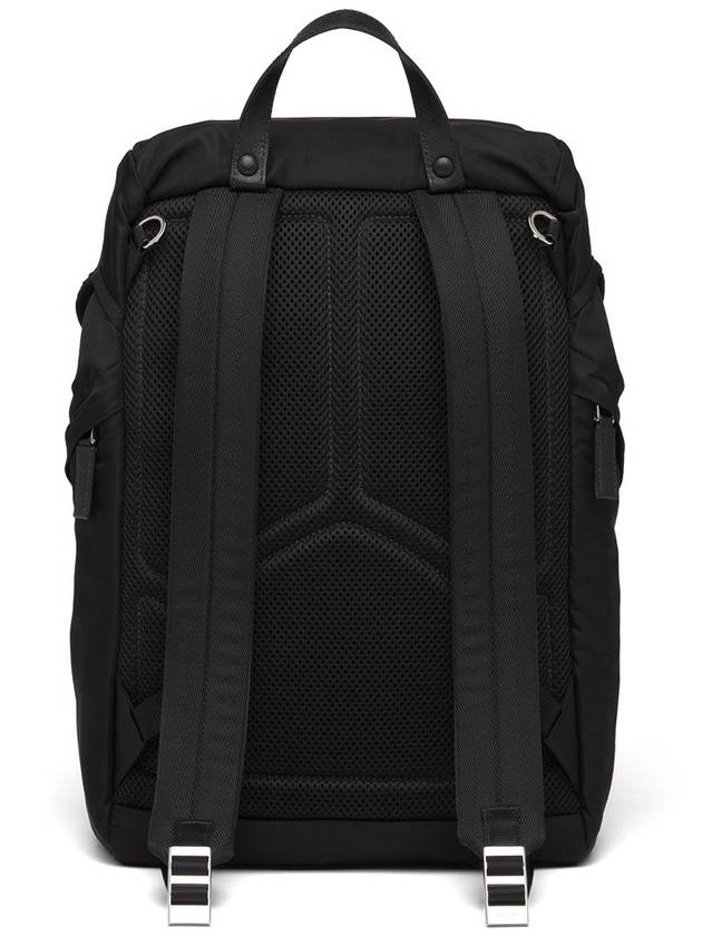 Re-Nylon Saffiano Leather Backpack Black - PRADA - BALAAN 4