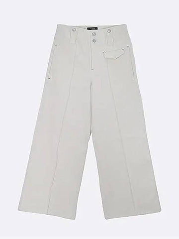 Ivory color stitch detail 100 cotton women s denim pants size 36 - ISABEL MARANT - BALAAN 1