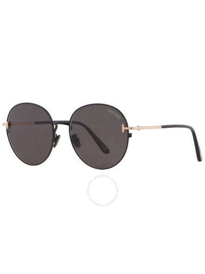 Tom Ford Brown Round Unisex Sunglasses FT0966-K 01A 58 - TOM FORD - BALAAN 2