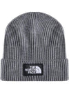 TNF Logo Box Cuffed Beanie Grey - THE NORTH FACE - BALAAN 1