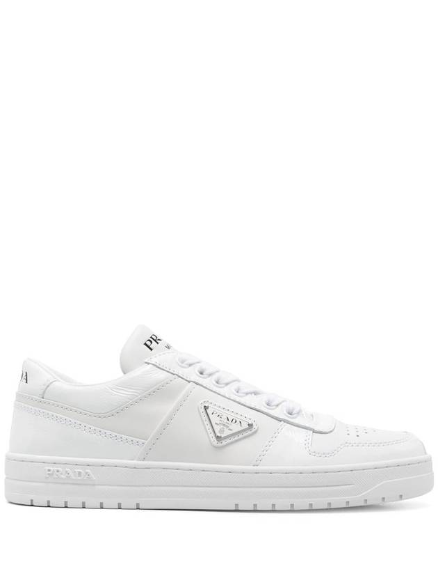 Downtown Leather Low Top Sneakers White - PRADA - BALAAN 2