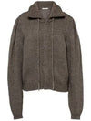 Snap Button Alpaca Blend Cardigan Grey - LEMAIRE - BALAAN 2