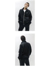 Men's Monogram Rucker Logo Zip-Up Track Jacket Black - MOOSE KNUCKLES - BALAAN 3