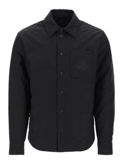 Men's Logo Long Sleeve Shirt Black - MONCLER - BALAAN 2