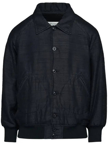 Men's Dupion Silk Bomber Jacket Black - MAISON MARGIELA - BALAAN 1