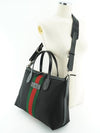 Stripe Canvas Tote Bag Black - GUCCI - BALAAN 2