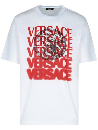 Versace White Cotton T-Shirt - VERSACE - BALAAN 1