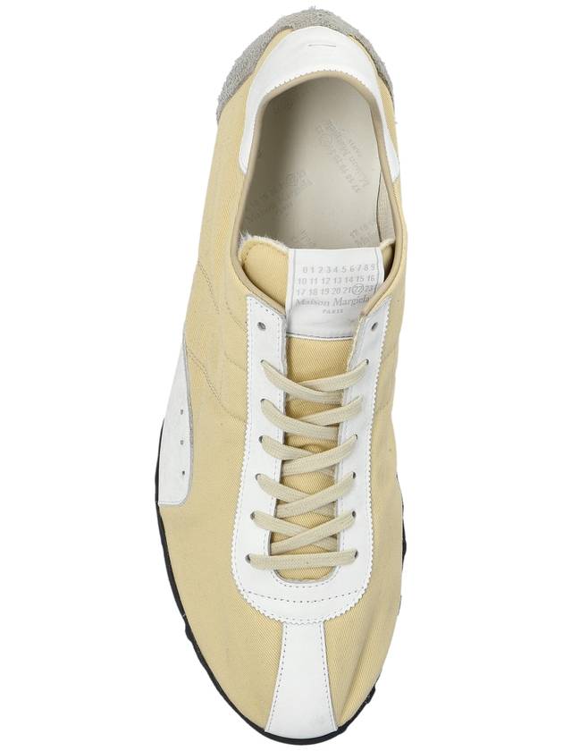 Maison Margiela Sneakers With Logo Patch, Men's, Cream - MAISON MARGIELA - BALAAN 6