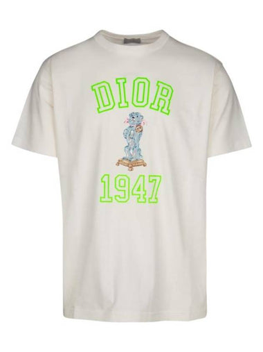 Barbie 1947 Casual Fit Short Sleeve T-Shirt Beige - DIOR - BALAAN 1