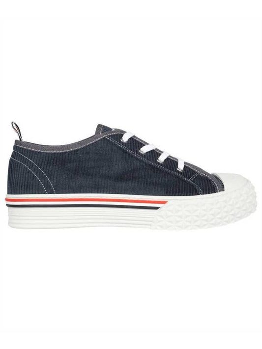 Men's RWB Sole Cotton Low Top Sneakers Navy - THOM BROWNE - BALAAN 1