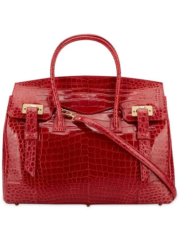 Women's Odeon Porosus Crocodile Leather Red Tote Bag ODEON 38 ROS - COLOMBO - BALAAN 3