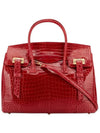 Women's Odeon Porosus Crocodile Leather Red Tote Bag ODEON 38 ROS - COLOMBO - BALAAN 1