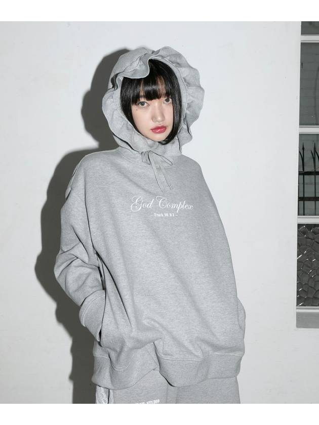 God Complex Ruffle Hooded Top Gray - CLUT STUDIO - BALAAN 4