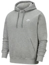 NSW Club Fleece Hoodie Grey - NIKE - BALAAN 6